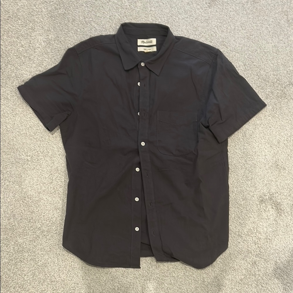 Madewell Dark Gray Casual Button Down Men’s Shirt Size Medium